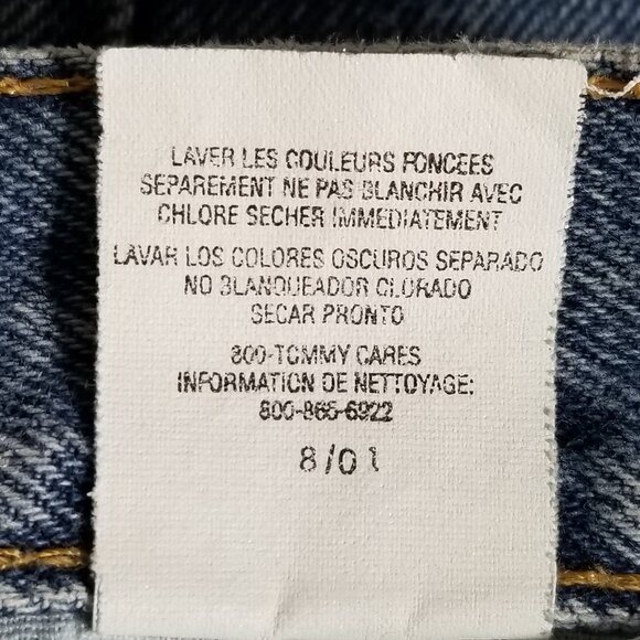 Vintage Tommy Hilfiger T Freedom Blue Jeans 30 Mens Flag Logo y2k USA Made 29x31 - Picture 14 of 16